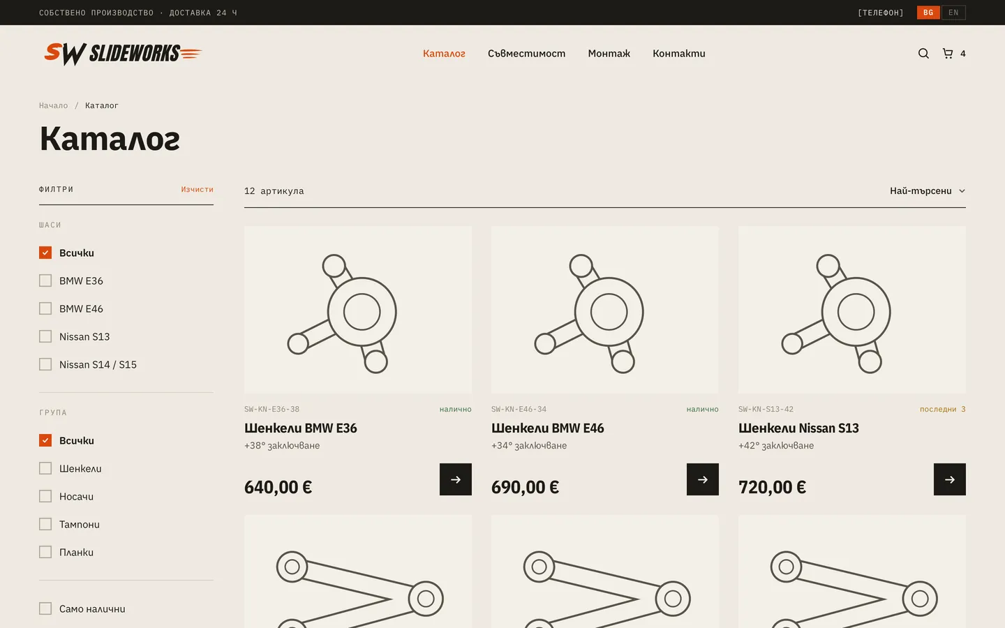 Каталогът на SLIDEWORKS